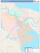 St. Charles Parish (County), LA Digital Map Color Cast Style
